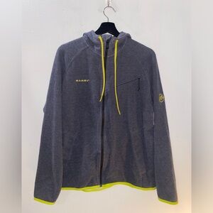 Men’s Mammut Basecamp 1 Midlayer Full Zip Hooded Jacket Size Large